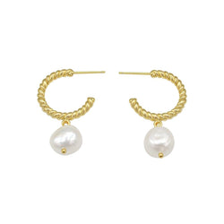 PEARL HOOP EARRINGS - CORAZUL "TAHITI" Corazul Shop