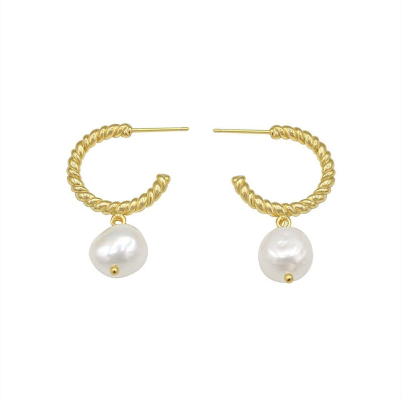 PEARL HOOP EARRINGS - CORAZUL "TAHITI" Corazul Shop