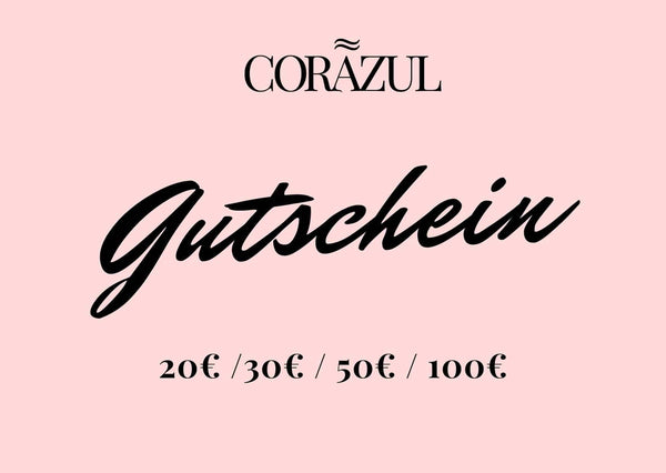 Schmuck Gutschein verschenken (20€ / 30€ / 50€ /100€) Gift Cards Corazul Shop